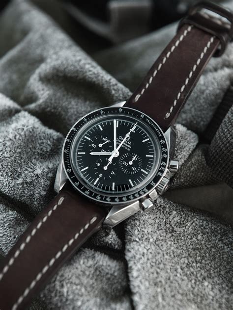 omega speedmaster professional leather strap|omega leather watch straps.